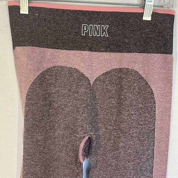 pink Victoria’s Secret Seamless Leggings Heart back pink and gray - Picture 3 of 4